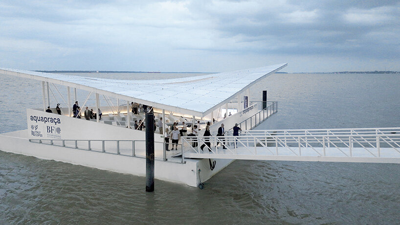carlo ratti and höweler + yoon's floating aquapraça drifts from venice to belém for COP30