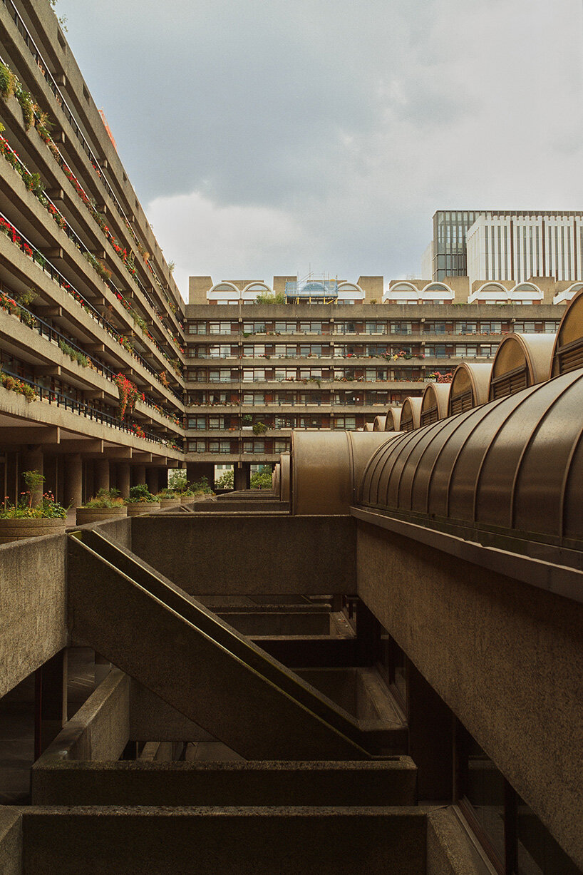 concrete towers, water gardens and elevated paths: the barbican through david altrath's lens