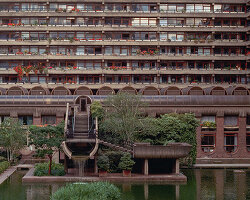 concrete towers, water gardens and elevated paths: the barbican through david altrath's lens