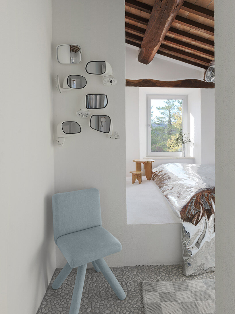 crosby studios restores 17th-century tuscan farmhouse with metallic and sculptural details