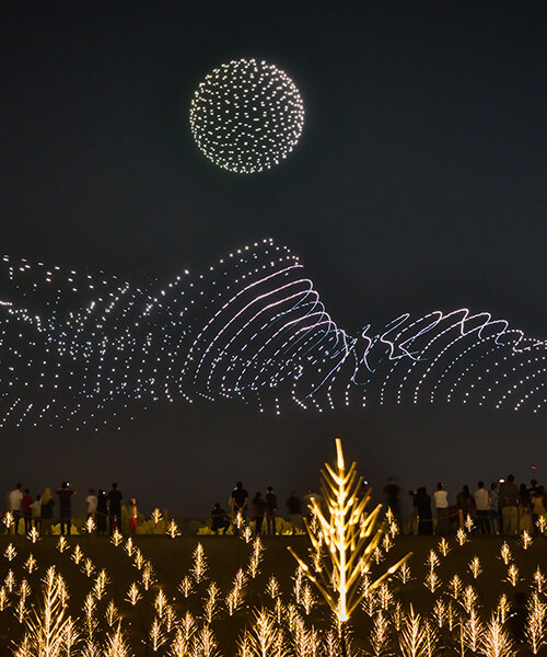 DRIFT lights up abu dhabi with whispering grass, heartbeat blooms, and 2,000-drone falcon