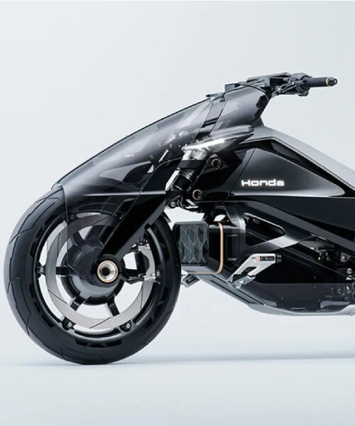 curved electric motorcycle ‘outlier’ comes with hooded front panel and bucket-style seat
