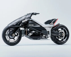 curved electric motorcycle ‘outlier’ comes with hooded front panel and bucket-style seat