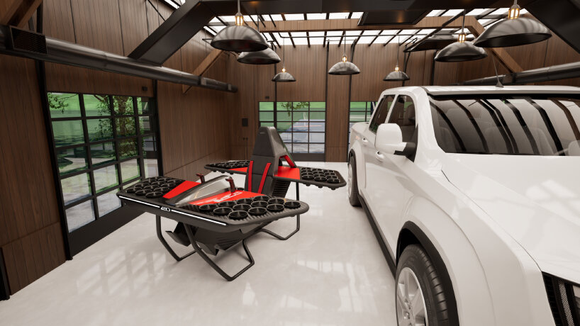 it is compact enough to fit the owner's garage