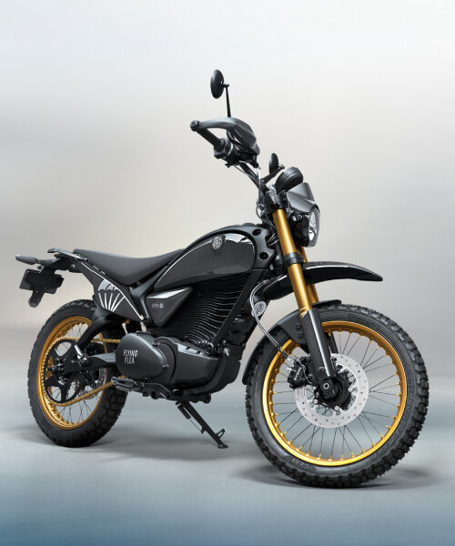 wing-shaped magnesium battery case keeps electric motorcycle FF.S6 cool on off-road rides