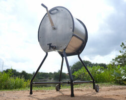 flatpack washing machine helps remote and impoverished communities save water and time