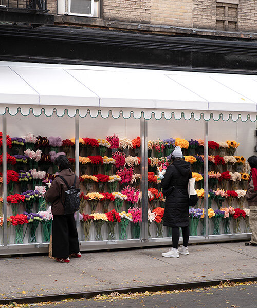 Cj hendry mimics NYC flower stands with her first permanent shop in soho