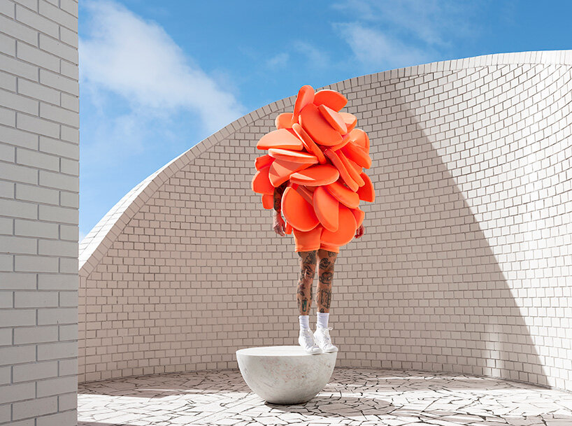 gerwyn davies' sculptural costumes reshape the body in dazzling self-portraits