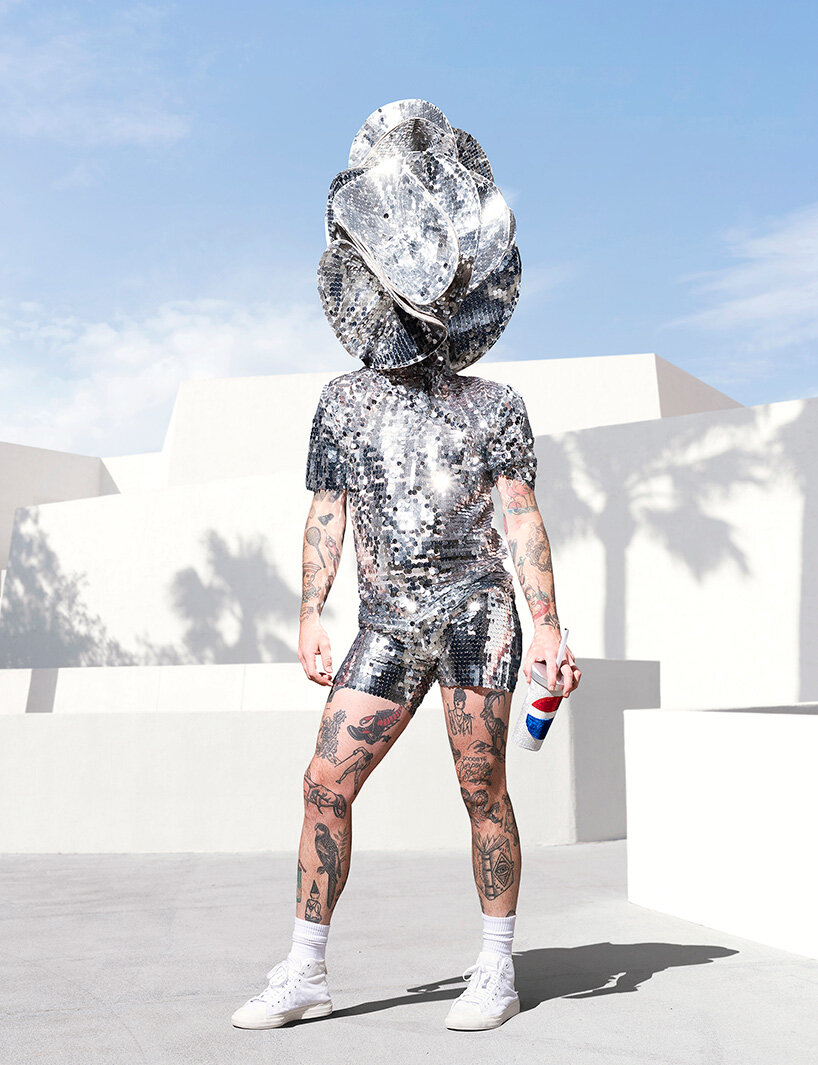 gerwyn davies' sculptural costumes reshape the body in dazzling self-portraits