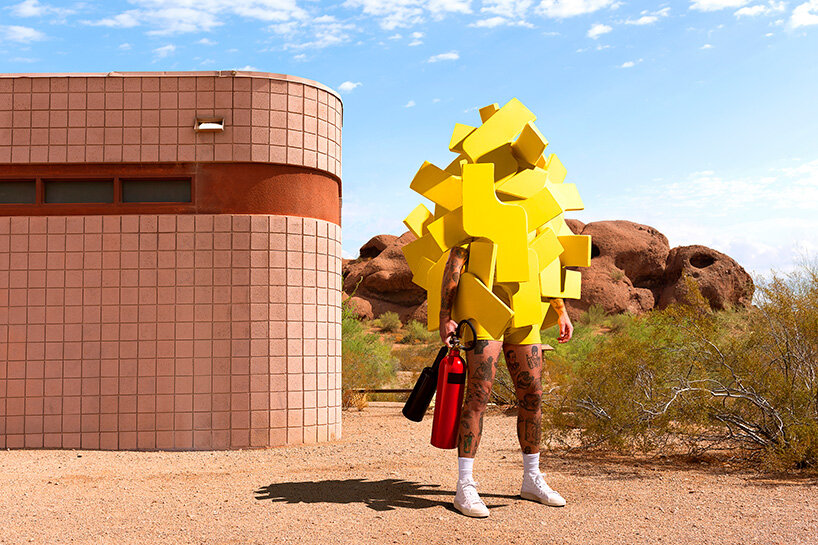 gerwyn davies' sculptural costumes reshape the body in dazzling self-portraits