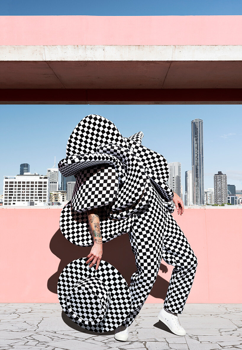 gerwyn davies' sculptural costumes reshape the body in dazzling self-portraits