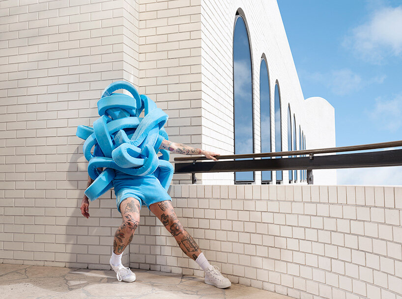 gerwyn davies' sculptural costumes reshape the body in dazzling self-portraits