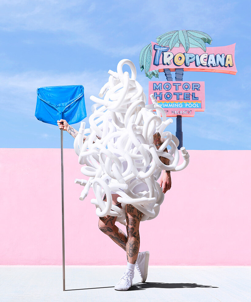 gerwyn davies' sculptural costumes reshape the body in dazzling self-portraits