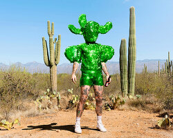 gerwyn davies' sculptural costumes reshape the body in dazzling self-portraits