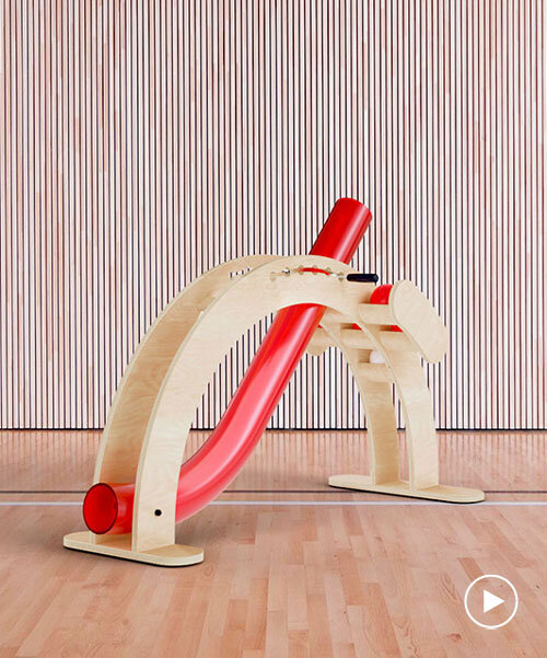 wooden boccia ramp encourages inclusive play for children with and without disabilities