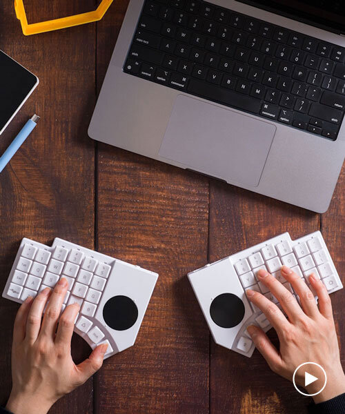 split ergonomic keyboard Go60 enables compact, travel-ready workstation