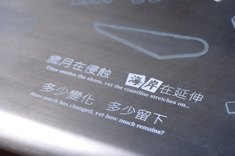 helical urban furniture made from upcycled surgical masks runs along hong kong’s lost coast