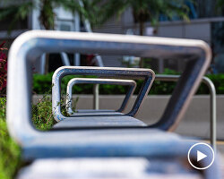 helical urban furniture made from upcycled surgical masks runs along hong kong’s lost coast