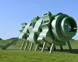 five rotating modules reconfigure to form interactive segmented house of the future