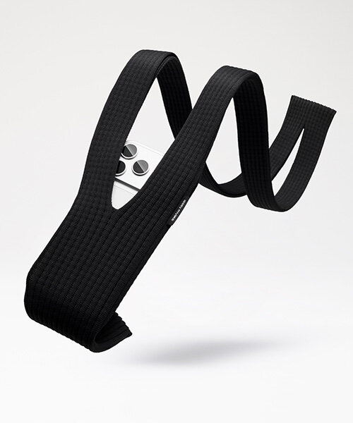 issey miyake & apple craft 3D-knitted 'iPhone pocket' as a wearable way to carry your device