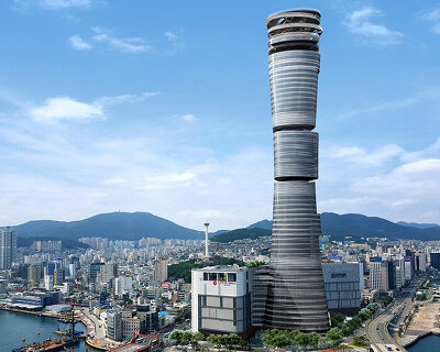 kengo kuma plans 'lotte tower' as a stacked skyscraper for busan, korea