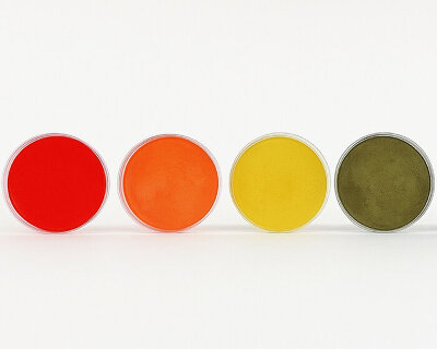 living bacteria grow and dye their own fabrics in every color of the rainbow