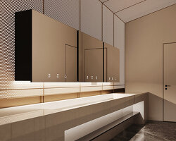mediclinics’ invisible behind-the-mirror restroom systems enhance design, hygiene and space