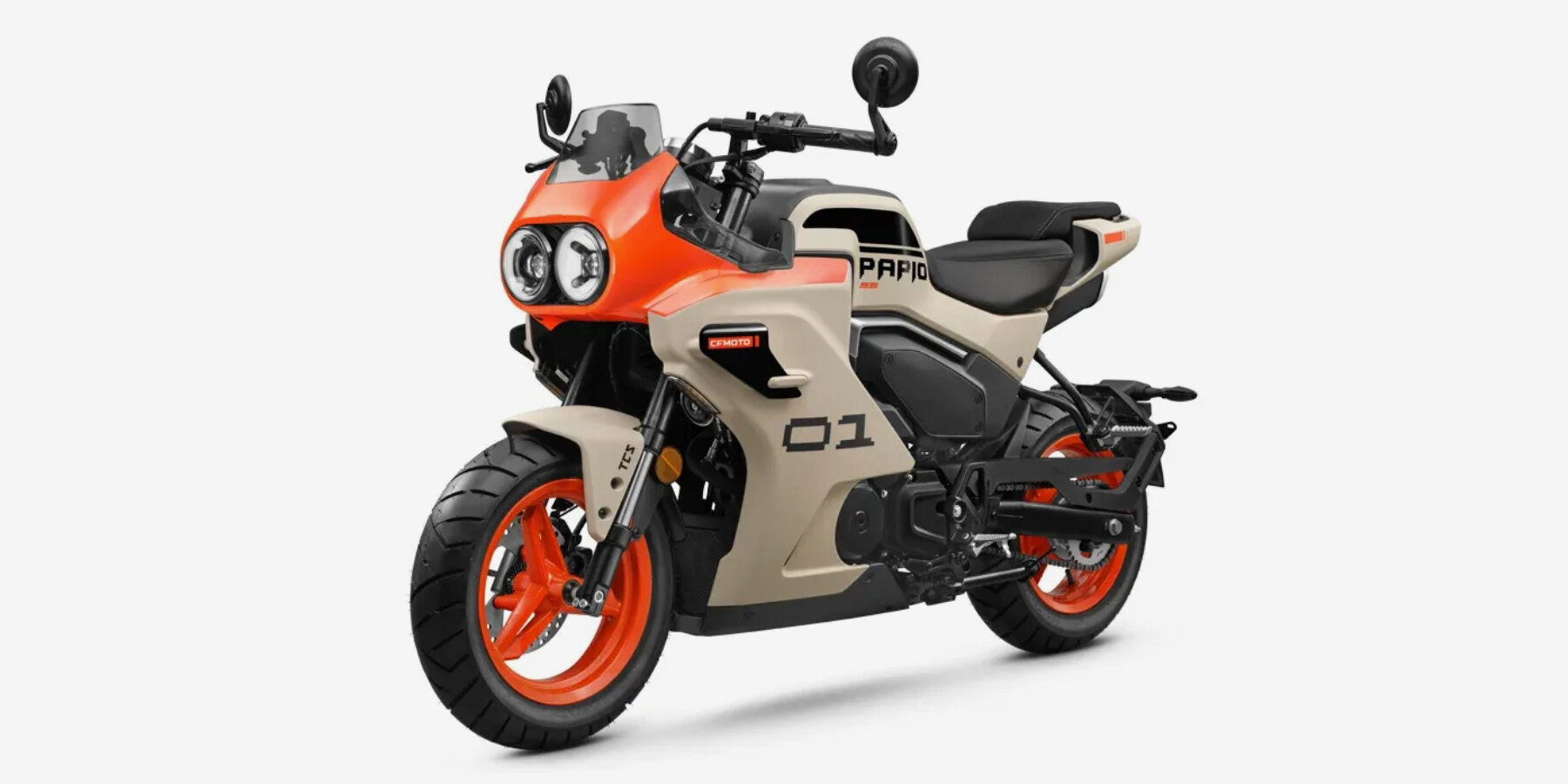 miniature-café-racer-papio-SS-round-headlights-CFMOTO-designboom-ban