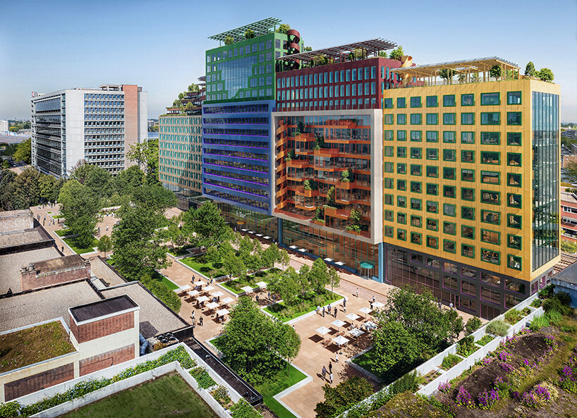 MVRDV to build vibrant office district in rotterdam with donald judd-inspired facades