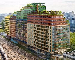 MVRDV to build vibrant office district in rotterdam with donald judd-inspired facades