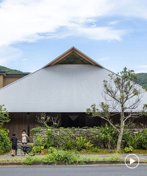 five interconnected timber volumes shape off-grid house on japanese island