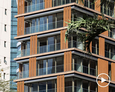 kinetic wooden panels run across residential tower's facade by perkins&will in são paulo
