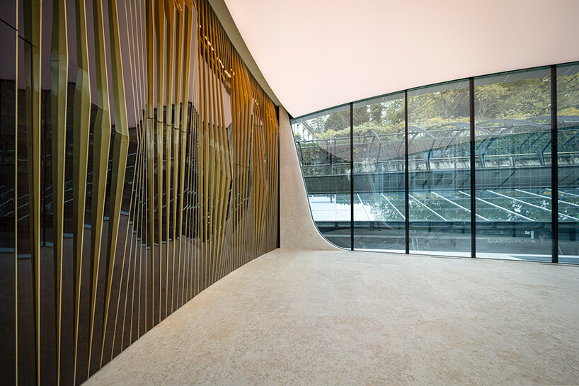 santiago calatrava sculpts haus zum falken in zurich with folded glass facade