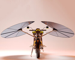 self-charging solar motorcycle by MASK architects frees riders from fuel and power networks