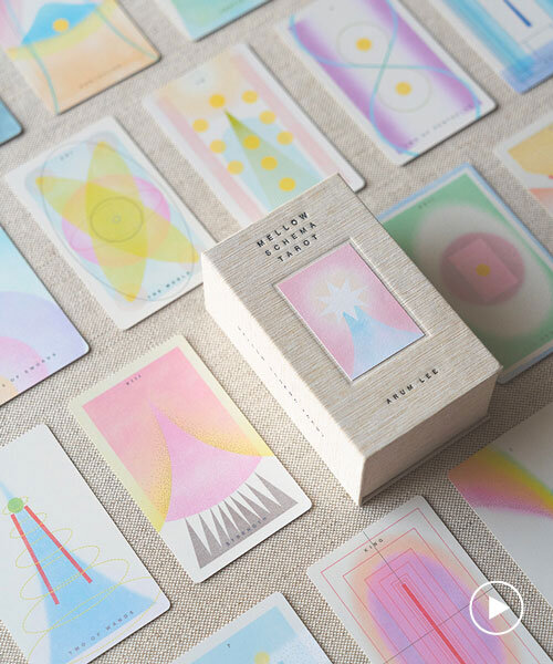 pastel-toned abstract compositions shape minimalist mellow schema tarot deck