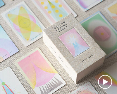 pastel-toned abstract compositions shape minimalist mellow schema tarot deck