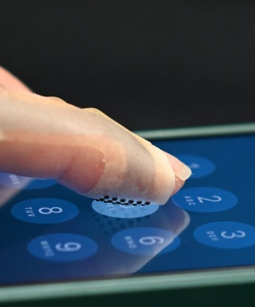 wearable bandage device around finger lets users feel the digital world