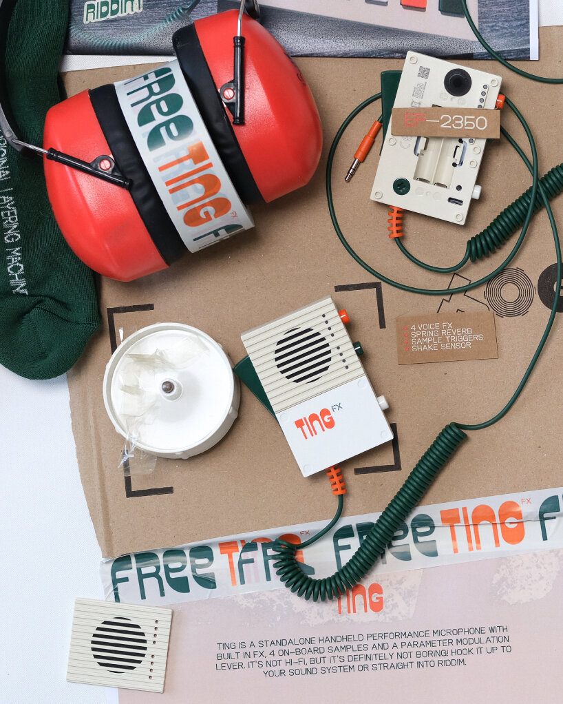 the mic includes a lever and motion sensor that control how the effects change in real time