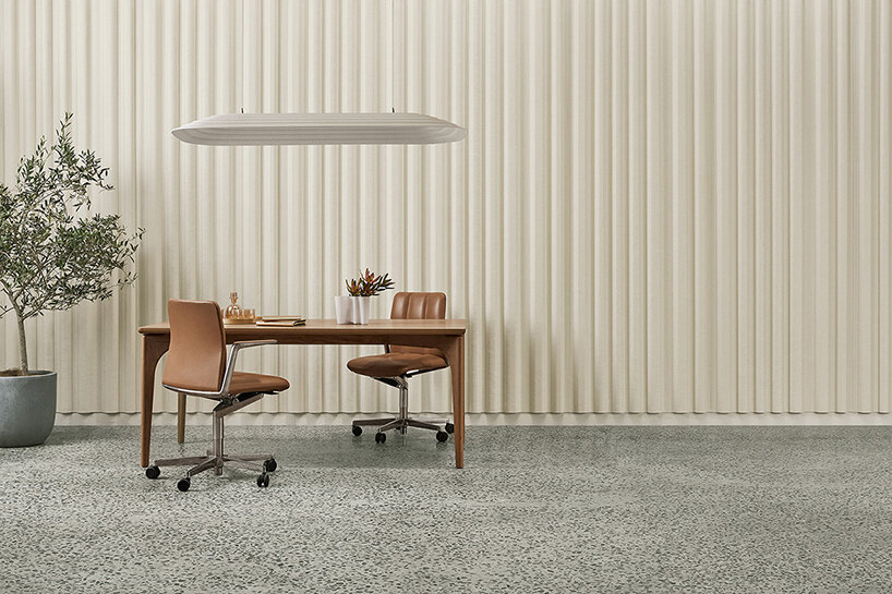 acoustic brand woven image manages sound waves with 3D-formed panel collection