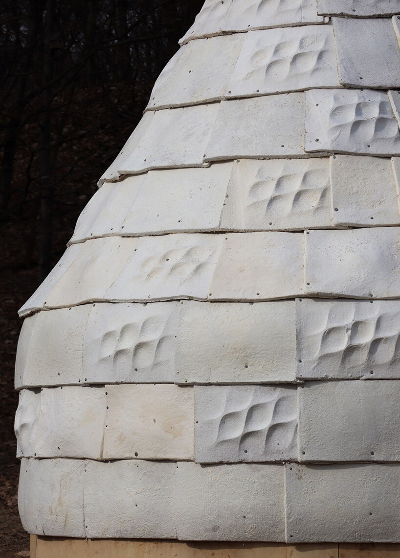 yong ju lee grows bio-integrated pavilion from mycelium using robotic 3D printing in seoul