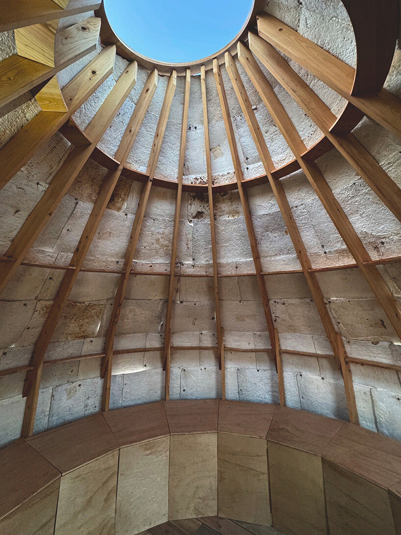 yong ju lee grows bio-integrated pavilion from mycelium using robotic 3D printing in seoul