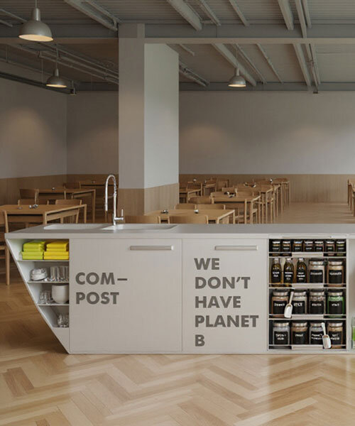 zero waste kitchen city expands domestic prototype into self-sustaining urban ecosystem