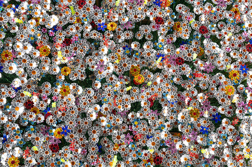 8,800 mirrored flowers from discarded acrylic reveal a data-driven portrait of the netherlands