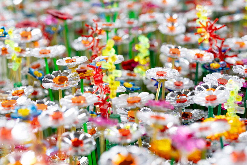8,800 mirrored flowers from discarded acrylic reveal a data-driven portrait of the netherlands