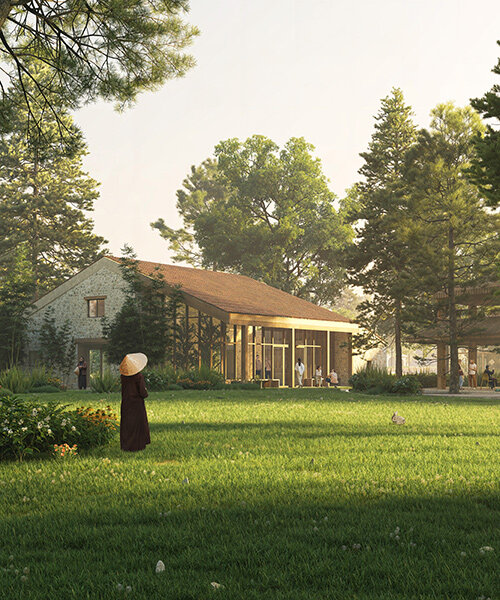 MVRDV unveils tranquil masterplan for plum village buddhist monastery in south of france