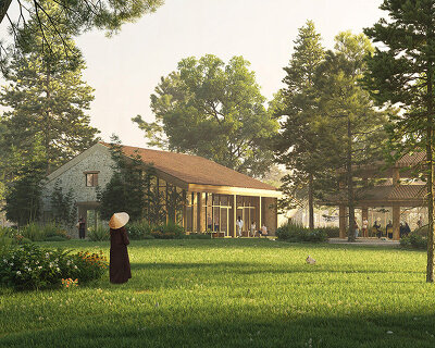 MVRDV unveils tranquil masterplan for plum village buddhist monastery in south of france