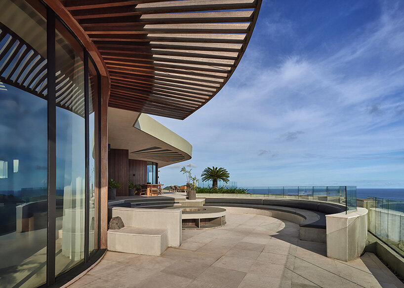 alexis dornier traces circles and tangents to shape steep hillside house in indonesia