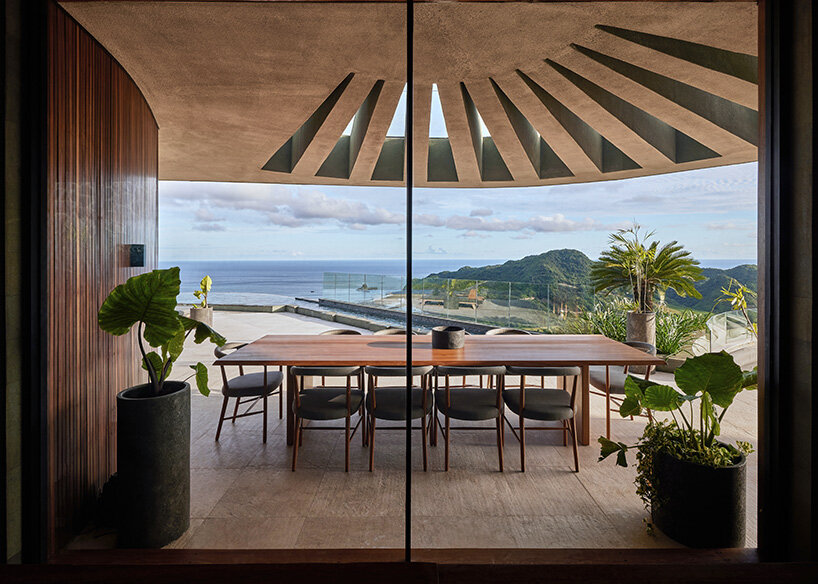 alexis dornier traces circles and tangents to shape steep hillside house in indonesia