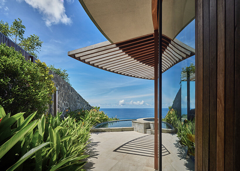 alexis dornier traces circles and tangents to shape steep hillside house in indonesia