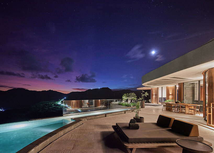 alexis dornier traces circles and tangents to shape steep hillside house in indonesia